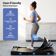3-in-1 Silent Treadmill, 2.5HP, 300LBS