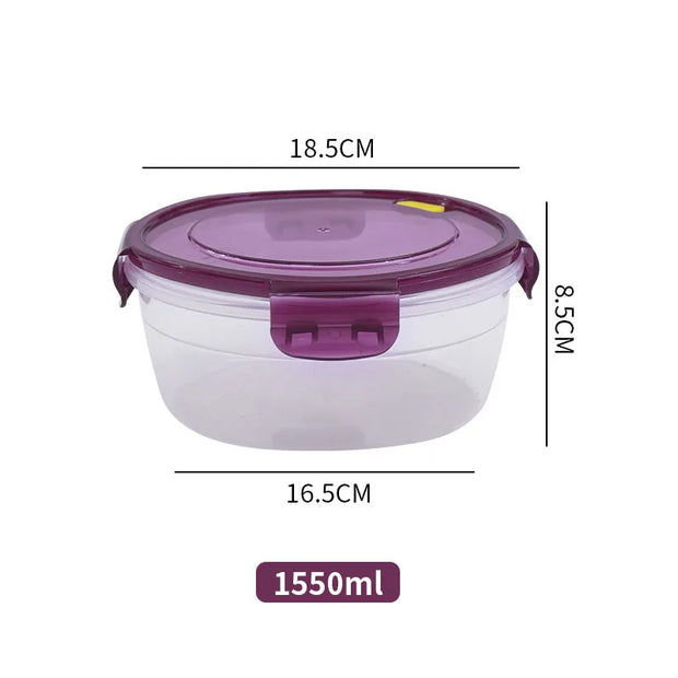 Microwave-Safe Transparent Food Storage Lunch Box
