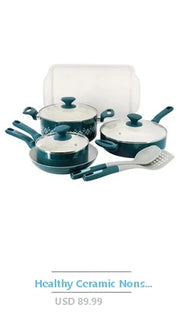 12-Piece Nonstick Ceramic Aluminum Cookware Set
