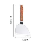 Stainless Steel Spatula with Wooden Handle – Heavy Duty BBQ & Kitchen Turner