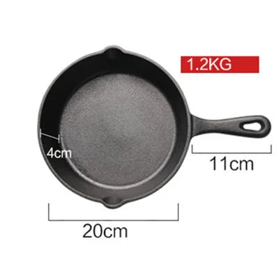 Cast Iron Non-Stick Skillet Pan for Gas & Induction