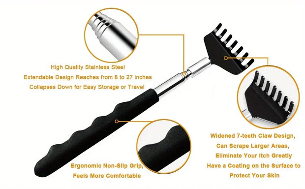 Extendable Stainless Steel Telescopic Back Scratcher