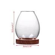 Glass & Wood Candle Stand