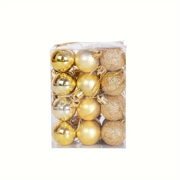 24pcs Mini Christmas Tree Hanging Balls
