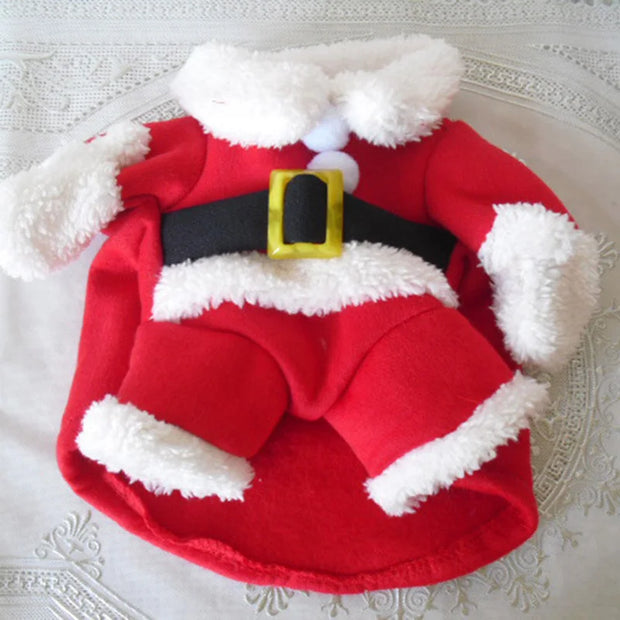 Christmas Cat & Dog Costume – Santa Outfit for Small Pets