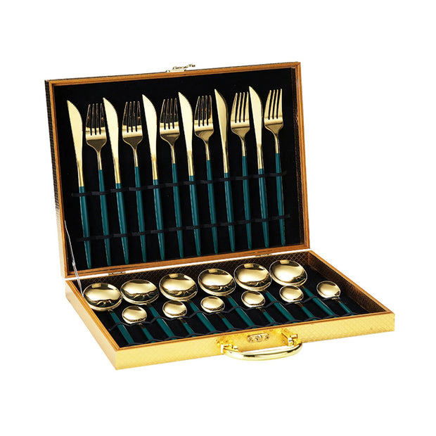 Stainless Steel Dinnerware Set – 6-Person Flatware Gift Box