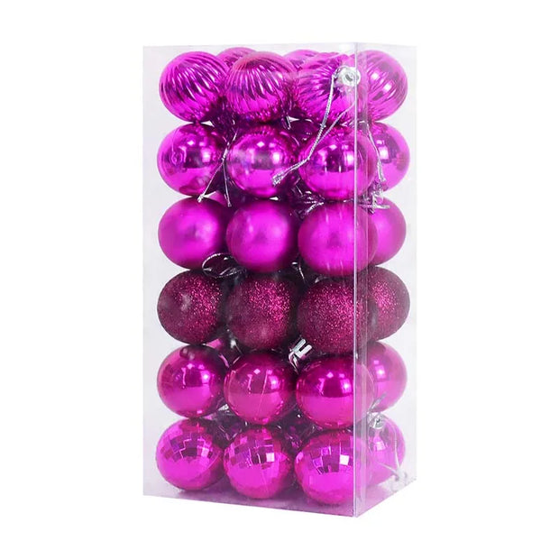 36pcs 4cm Christmas Tree Hanging Ornaments
