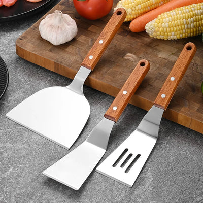 Stainless Steel Wood Handle Cooking Spatula Shovel