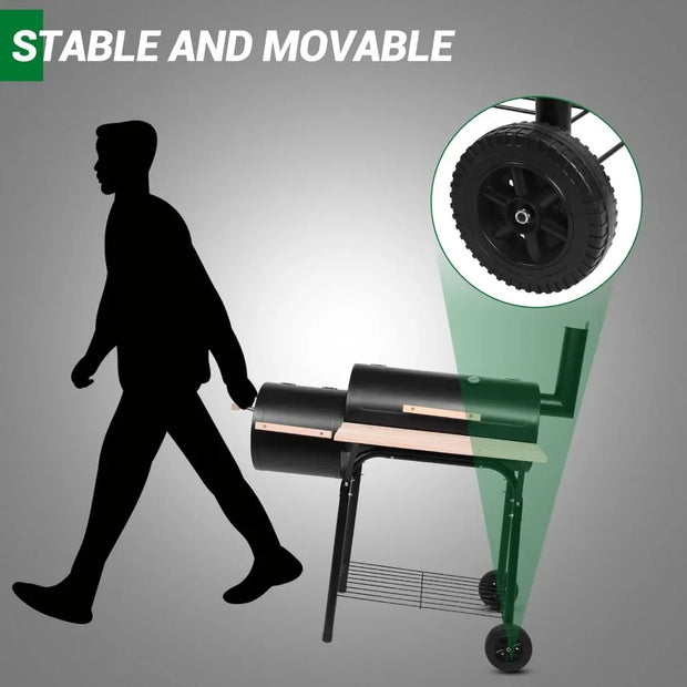 Charcoal Grill with Offset Smoker