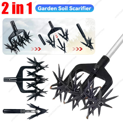 2-in-1 Garden Aerator & Soil Scarifier Tool