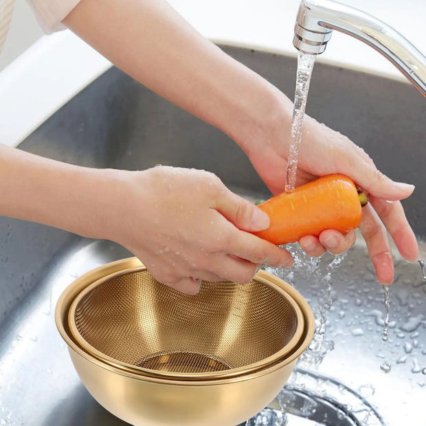 2pcs Stainless Steel Mixing Bowl