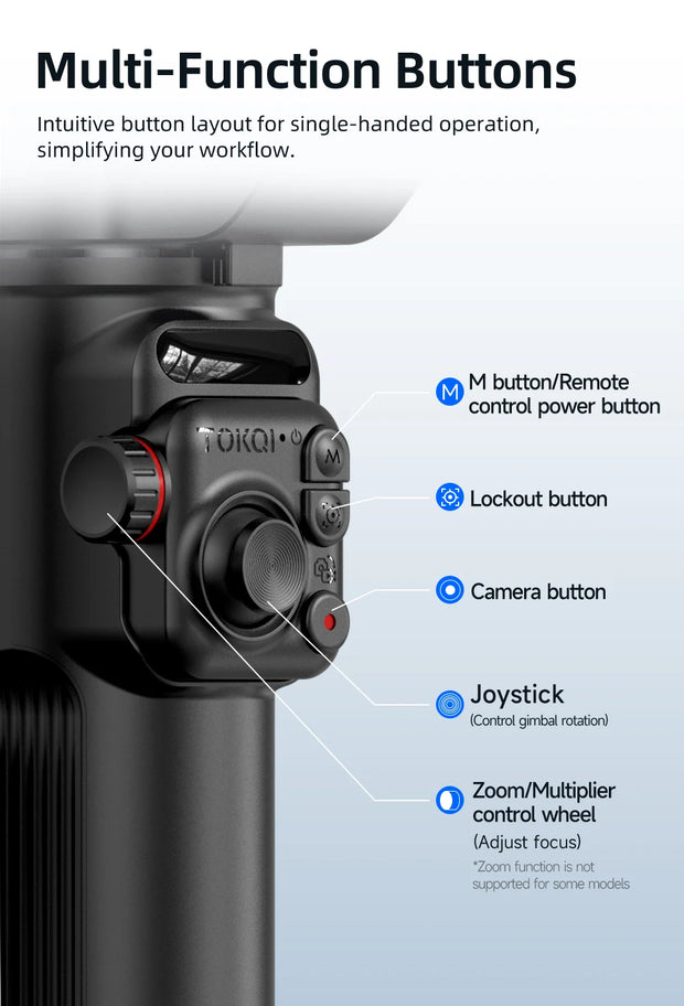 Handheld 3-Axis Gimbal Stabilizer for Smartphones