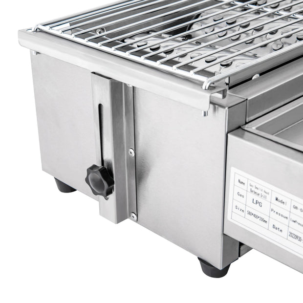 Stainless Steel Smokeless LPG Gas Grill – 4 Burners