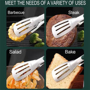 Stainless Steel BBQ Grill Food Kitchen Tongs
