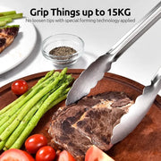 Non-Slip Stainless Steel BBQ Food Tongs