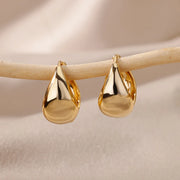 Trendy Heart Hoop Earrings Zircon Metal Women