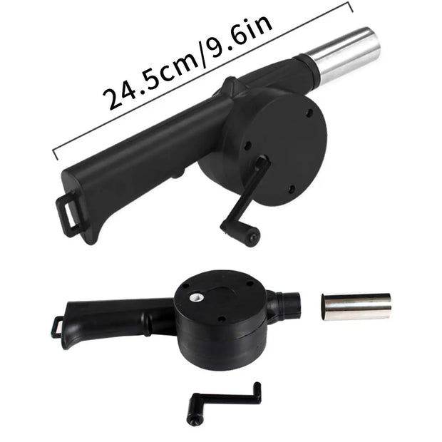Portable Hand Crank BBQ Air Blower Fan