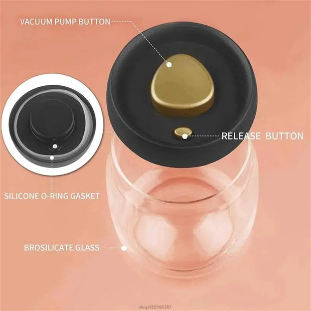 Vacuum Sealed Glass Storage Jar