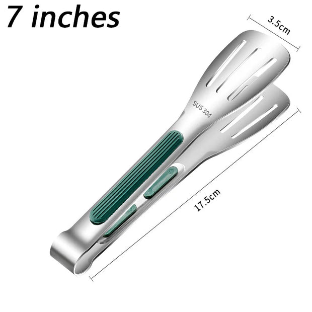304 Stainless Steel BBQ Grill Kitchen Food Tongs