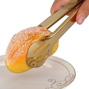 Gold Stainless Steel Kitchen BBQ Tongs Set