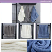 2PCS Large Cotton White Bath Towels