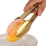 Gold Stainless Steel Kitchen BBQ Tongs Set