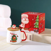 Ceramic Mug with Lid & Spoon