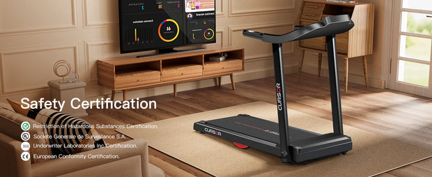 Folding Electric Treadmill for Home Use – 2.5HP Motor, LED Console, Heart Rate Monitor