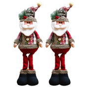 Christmas Plush Shelf Sitters – Stretchable Legs Santa, Snowman & Moose Decorations
