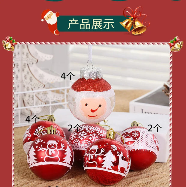 16pcs 6 cm Christmas Ball Ornaments