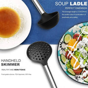 33-Piece Silicone & Stainless Steel Kitchen Utensil Set – Black