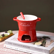 Ceramic Chocolate Fondue Mug with Fork