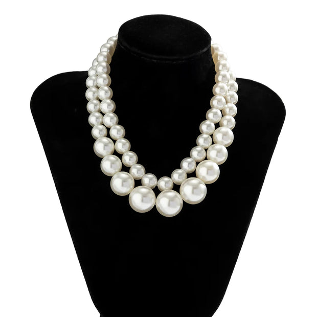 Layered Punk Pearl Necklace for Women 2025