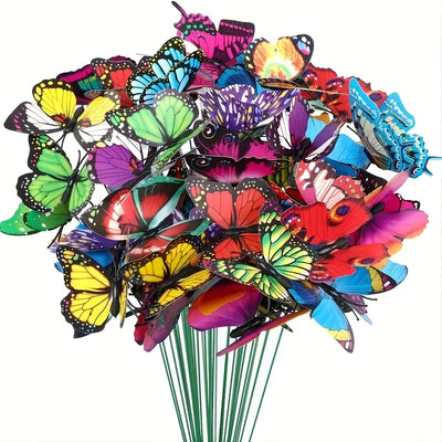 10PCS Colorful Butterfly Garden Yard Flower