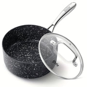 1qt Granite Nonstick Saucepan with Lid