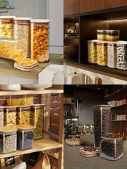 2/4 Pieces, 540Ml/1000Ml Glass Food Storage Jar with Bamboo Lid