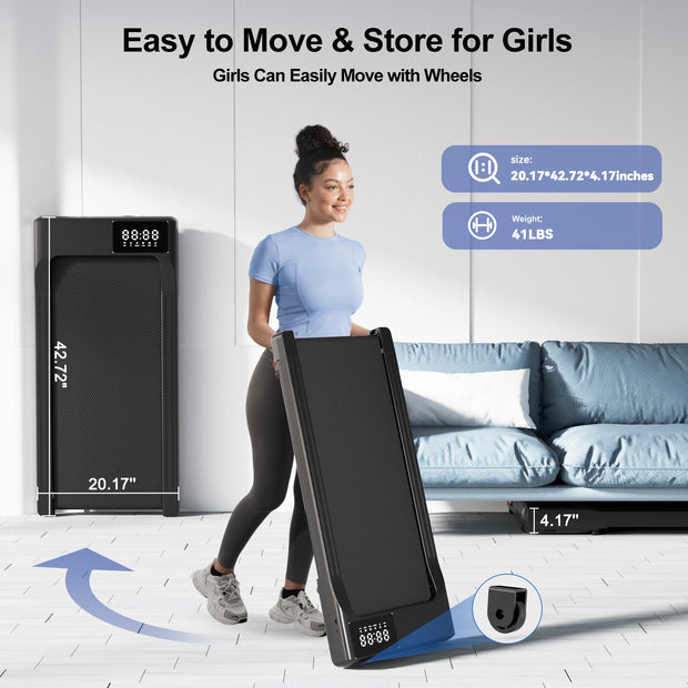 3-in-1 Silent Treadmill, 2.5HP, 300LBS