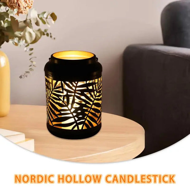 Vintage Hollow Metal Tealight Candle Holder Ornament