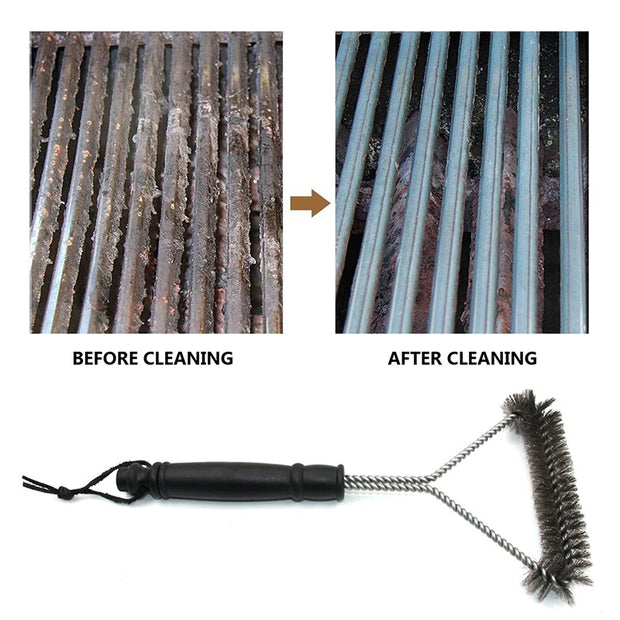 Stainless Steel BBQ Grill Cleaning Brush Tool