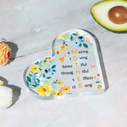 Acrylic Heart Mom Plaque – Mother’s Day Gift