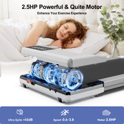 3-in-1 Silent Treadmill, 2.5HP, 300LBS