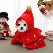 Christmas Tree Pet Costume Cloak for Cats