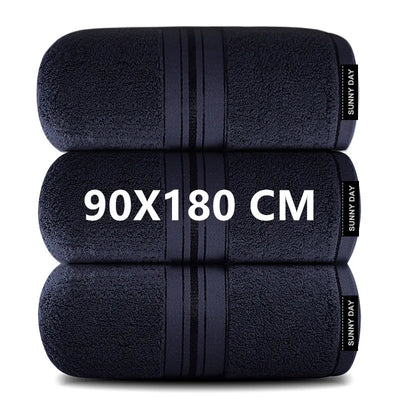 Thick 100% Cotton Absorbent Bath Towel Set