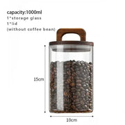 Large Airtight Glass Storage Jar with Bamboo Lid