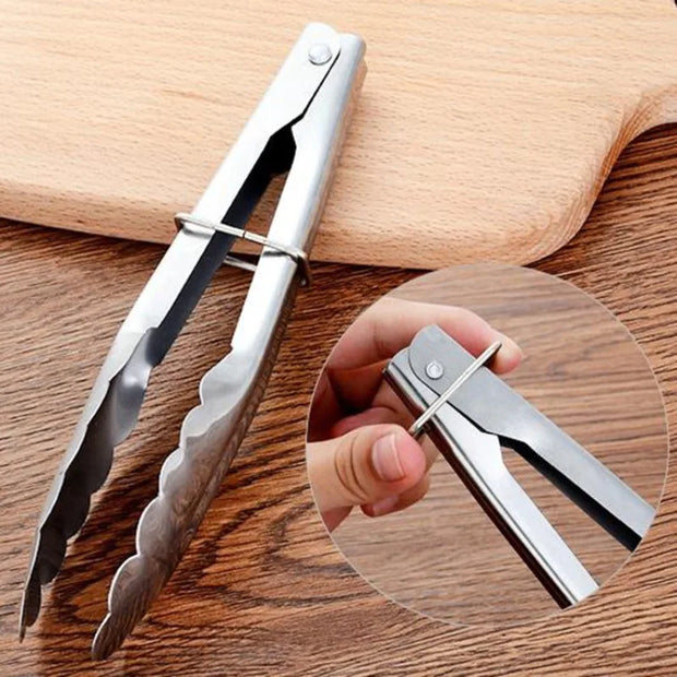 Stainless Steel BBQ Food Tongs – Heat-Resistant, Non-Stick