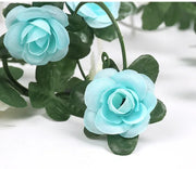 Artificial Rose Garland – 8.2 FT Silk Flower Vine with 45 Blooms & Leaves