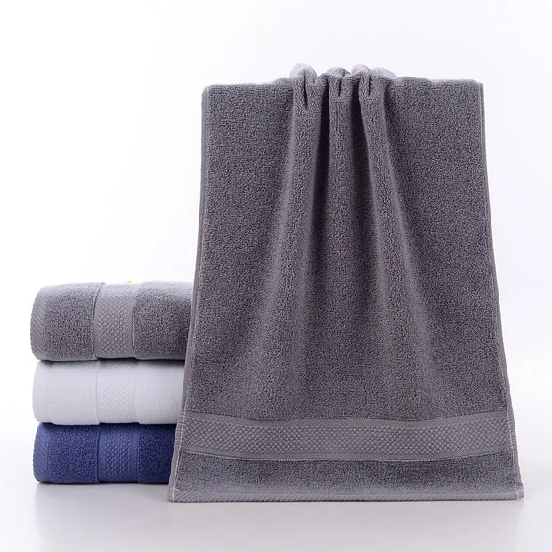 2PCS Large Cotton White Bath Towels