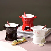 Ceramic Chocolate Fondue Mug with Fork
