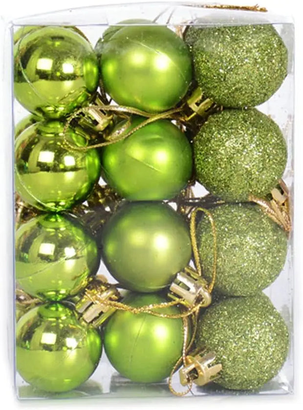 24pcs Mini Christmas Tree Hanging Balls