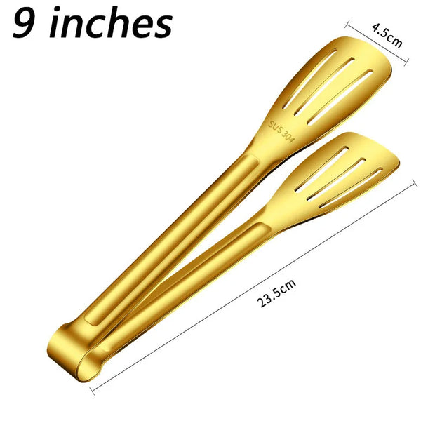 304 Stainless Steel BBQ Grill Kitchen Food Tongs